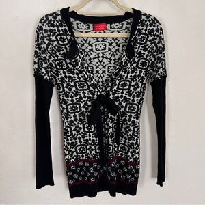 Vivienne Westwood Red Label Knit Sweater – Y2K Black & White Pattern, Size M